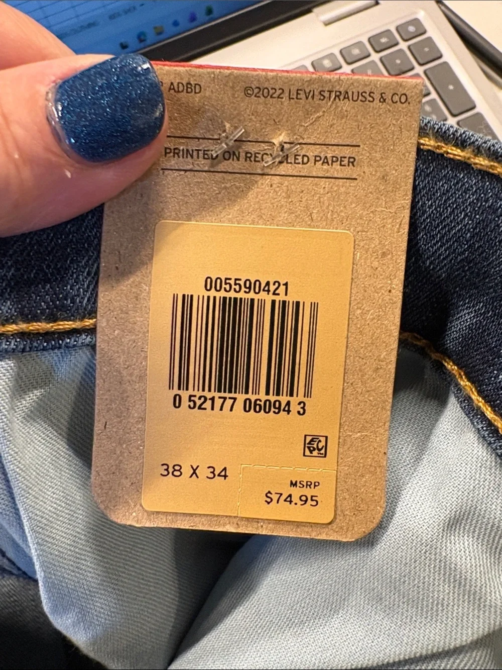 Levi's Men's Straight Jeans - Medium Blue Denim